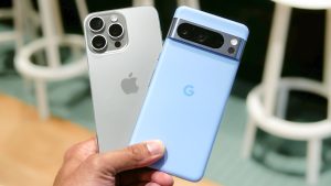 iPhone та смартфон Google Pixel для порівняння безпеки iOS і Android