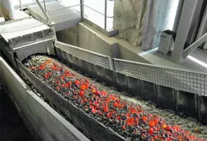 термостійка конвеєрна стрічка в роботі