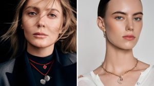 підвіси з кольоровим камінням та емаллю